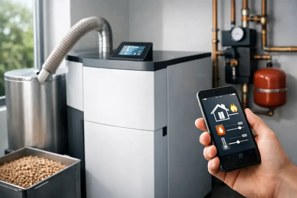Smarte Funktionen für Pelletsheizungen
