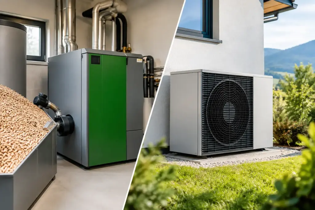 Pelletheizung oder Wärmepumpe: Was passt?